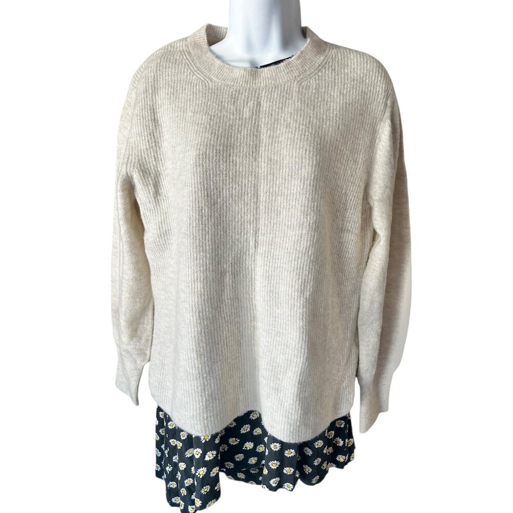 Banana Republic Womens Beige Ribbed Knit Sweater Medium - Picture 4 of 12